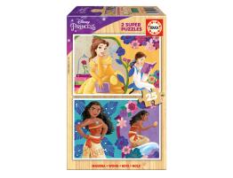 Puzzle Educa Princesas Disney de 2 x 25 Piezas Madera