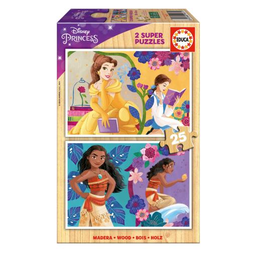 Puzzle Educa Princesas Disney de 2 x 25 Piezas Madera