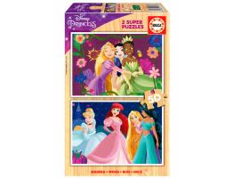 Puzzle Educa Princesas Disney de 2 x 50 Pzs Madera