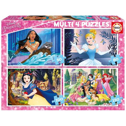 Puzzle Educa Princesas Disney Multi Progresivo 50+80+100+150 pz