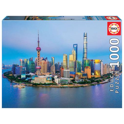 Puzzle Educa Shanghai al Atardecer de 1000 Piezas