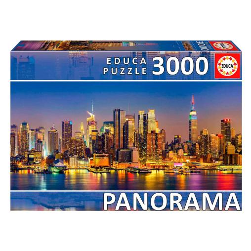 Puzzle Educa Skyline New York Panorámico de 3000 Piezas