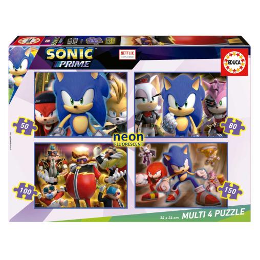 Puzzle Educa Sonic Neón Multi Progresivo 50+80+100+150