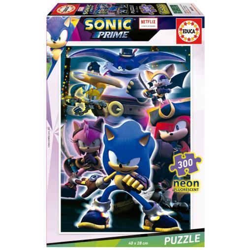 Puzzle Educa Sonic Prime Neón de 300 Piezas