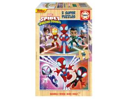 Puzzle Educa Spidey and Amazing Friends de 2x16 Pzs Madera