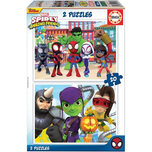 Puzzle Educa Spidey y Amazing Friends de 2 x 20 Piezas