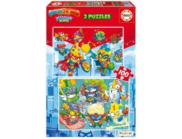 Puzzle Educa Superthings de 2 x 100 Piezas