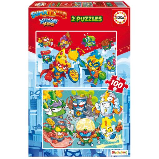 Puzzle Educa Superthings de 2 x 100 Piezas