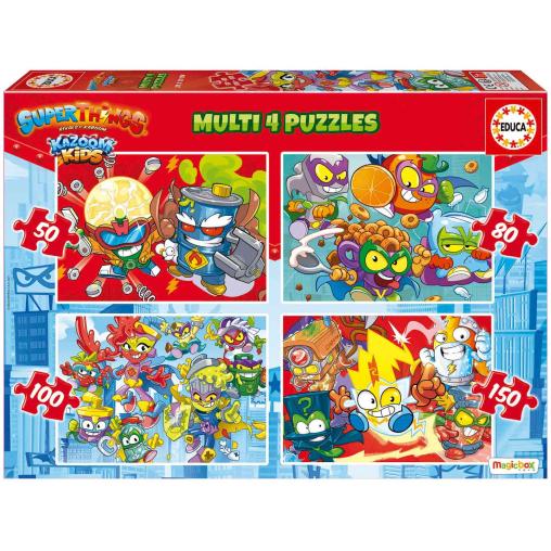 Puzzle Educa Superthings Multi Progresivo 50+80+100+150 Pzs