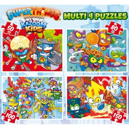 Puzzle Educa Superthings Multi Progresivo 50+80+100+150 Pzs