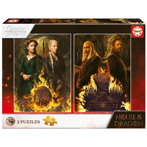 Puzzle Educa The House of the Dragon de 2 x 500 Piezas