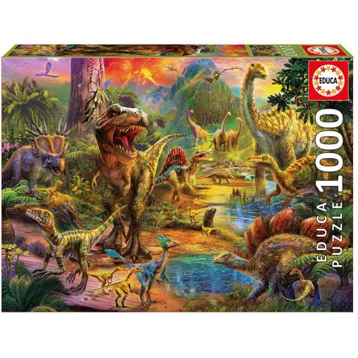 Puzzle Educa Tierra de Dinosaurios de 1000 Piezas