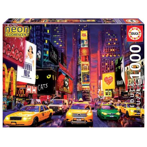 Puzzle Educa Times Square, Nueva York 2020 (Neón) de 1000 Pieza