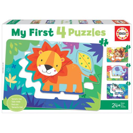 Puzzle Educa Animales dela Selva Progresivo 5+6+7+8 Pzs