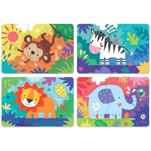 Puzzle Educa Animales dela Selva Progresivo 5+6+7+8 Pzs