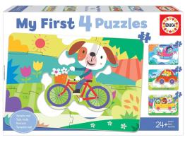 Puzzle Educa Vehículos Progresivo 5+6+7+8 Pzs