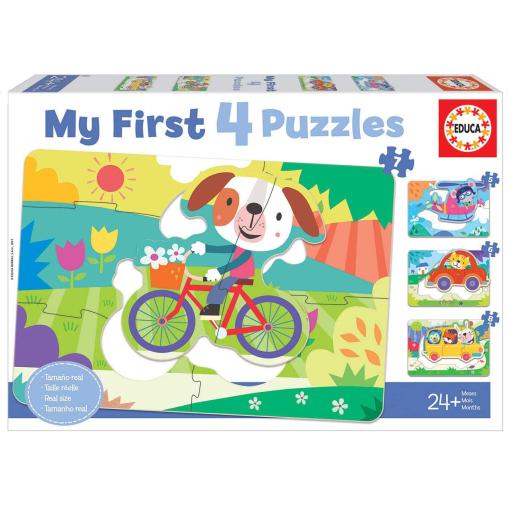 Puzzle Educa Vehículos Progresivo 5+6+7+8 Pzs