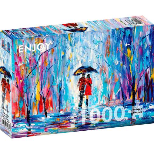 Puzzle Enjoy Amor Bajo la Lluvia de 1000 Piezas