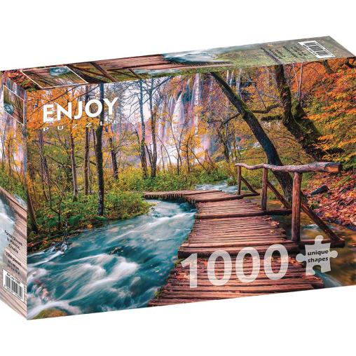 Puzzle Enjoy Arroyo del Bosque en Plitvice, Croacia de 1000 Pzs