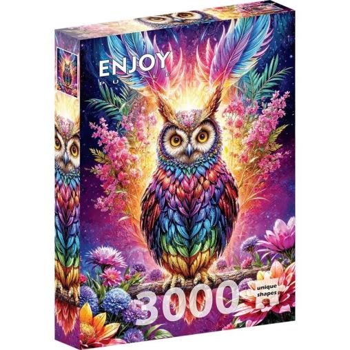 Puzzle Enjoy Búho De Neón de 3000 Piezas