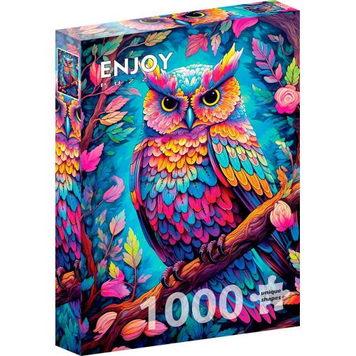 Puzzle Enjoy Búho Deslumbrante de 1000 Piezas