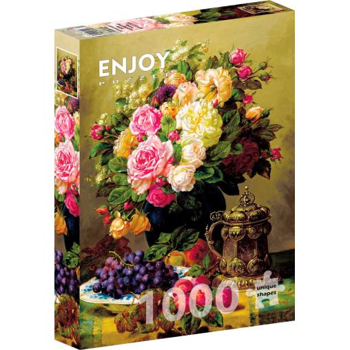 Puzzle Enjoy Bodegón con Rosas de 1000 Pzs