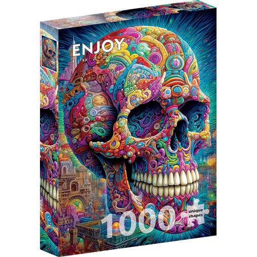 Puzzle Enjoy Calavera Peculiar de 1000 Piezas