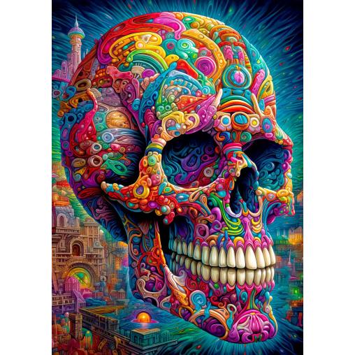 Puzzle Enjoy Calavera Peculiar de 1000 Piezas