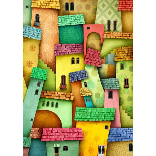 Puzzle Enjoy Casas Alegres de 1000 Piezas