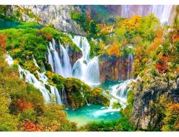 Puzzle Enjoy Cascadas de Plitvice en Otoño de 1000 Pzs