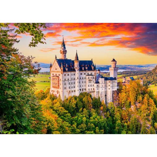 Puzzle Enjoy Castillo de Neuschwanstein en Otoño de 1000 Pzs