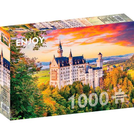 Puzzle Enjoy Castillo de Neuschwanstein en Otoño de 1000 Pzs