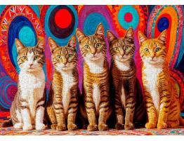 Puzzle Enjoy Cinco Gatos de 1000 Piezas