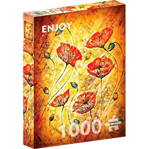 Puzzle Enjoy Cuadro de Amapolas Rojas de 1000 Piezas