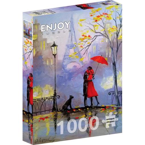 Puzzle Enjoy Día Lluvioso en París de 1000 Piezas