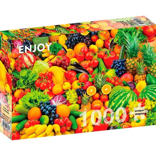 Puzzle Enjoy Frutas y Vegetales de 1000 Piezas