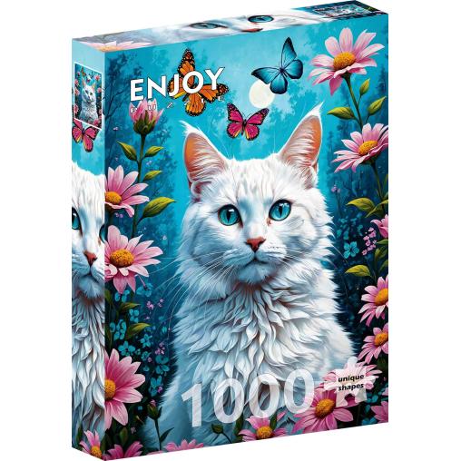 Puzzle Enjoy Gato Blanco de 1000 Piezas