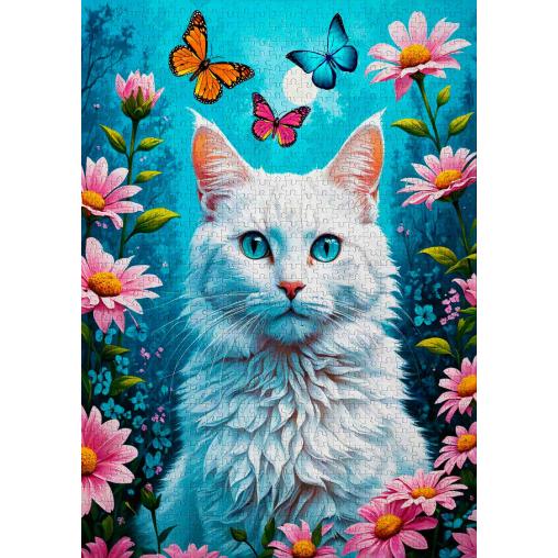 Puzzle Enjoy Gato Blanco de 1000 Piezas