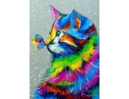 Puzzle Enjoy Gato Brillante y Mariposa de 1000 Piezas