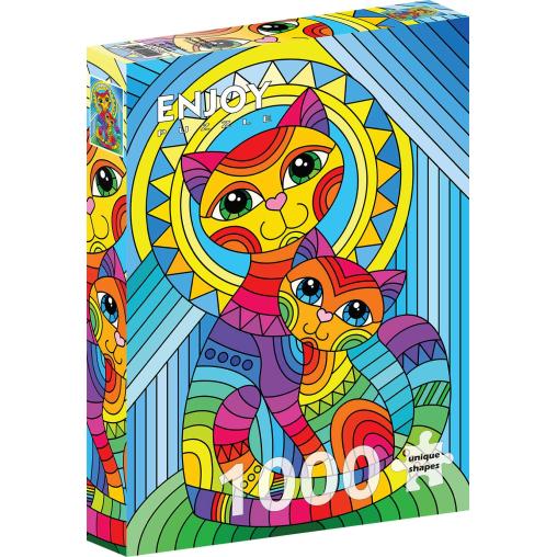 Puzzle Enjoy Gato y Gatito Inseparables de 1000 Piezas