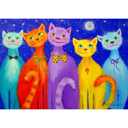 Puzzle Enjoy Gatos Sonrientes de 1000 Piezas