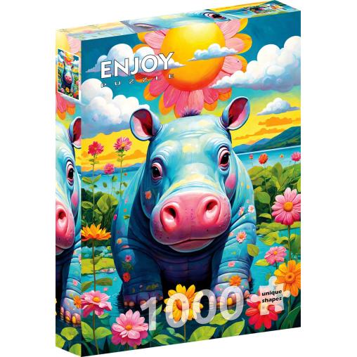 Puzzle Enjoy Hippo Soleado de 1000 Piezas