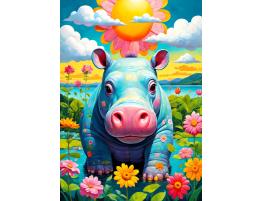 Puzzle Enjoy Hippo Soleado de 1000 Piezas