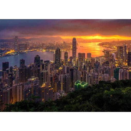 Puzzle Enjoy Hong Kong al Amanecer de 1000 Pzs