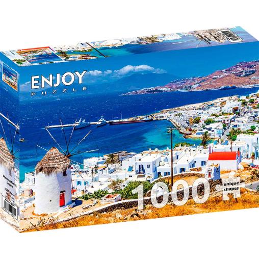 Puzzle Enjoy Isla de Mikonos, Grecia de 1000 Piezas