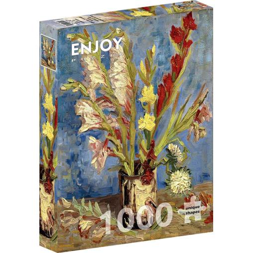 Puzzle Enjoy Jarrón con Gladiolos y Asteres Chinos de 1000 Pzs