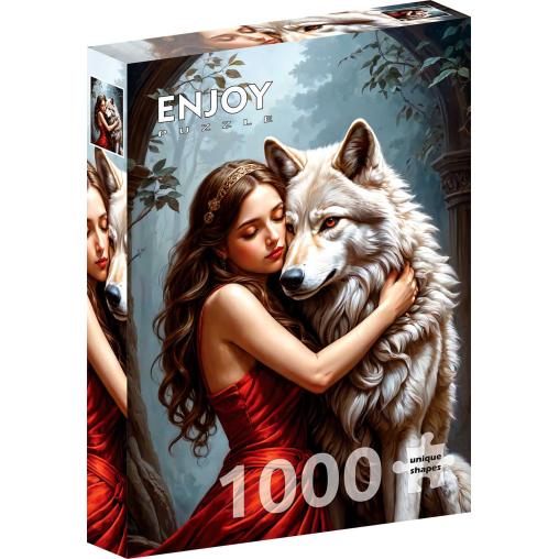 Puzzle Enjoy La Dama y El Lobo de 1000 Piezas