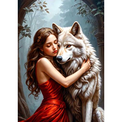 Puzzle Enjoy La Dama y El Lobo de 1000 Piezas