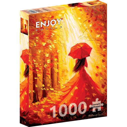 Puzzle Enjoy Lady Otoño de 1000 Piezas