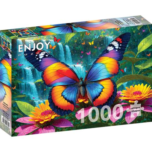 Puzzle Enjoy Mariposa En El Bosque de 1000 Piezas